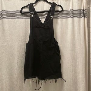 Zara mini overalls denim dress